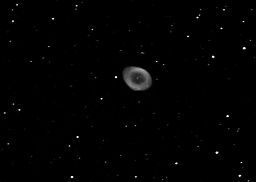 M 57 clearly showing the central star NSV 11500 with Wright 28.
